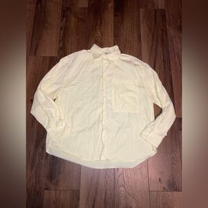 Shades of Grey by Micah cohen Yellow Button-Up Shirt size m